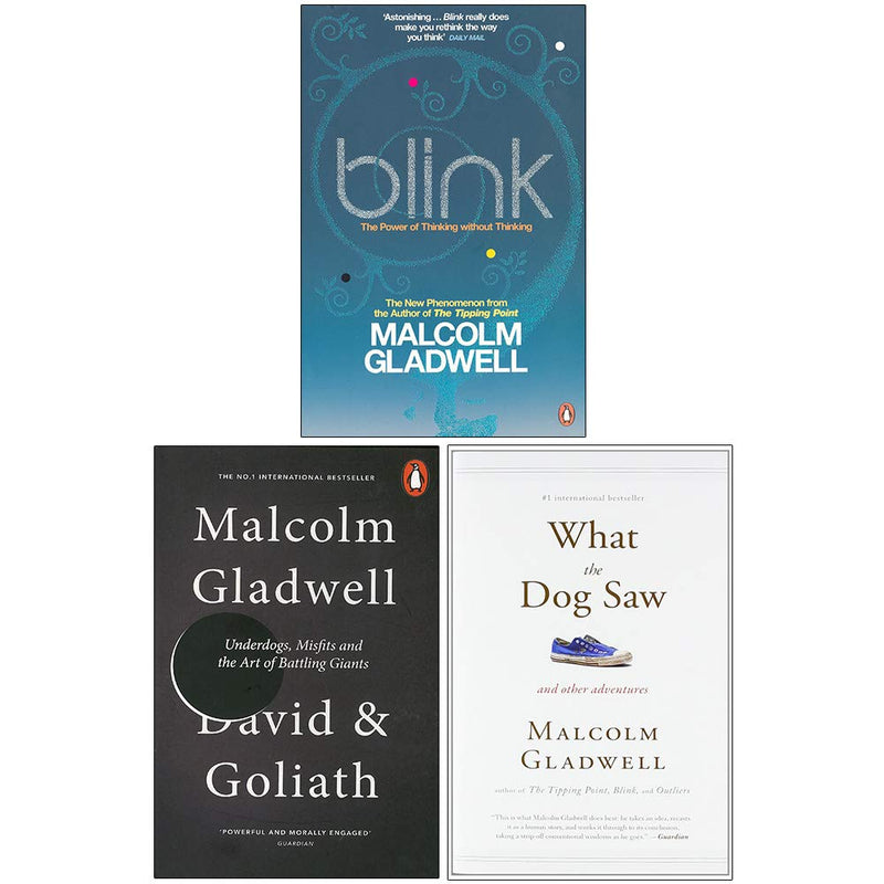Malcolm Gladwell Collection 3 Books Set (Blink, David and Goliath, What the Dog Saw) - The Book Bundle