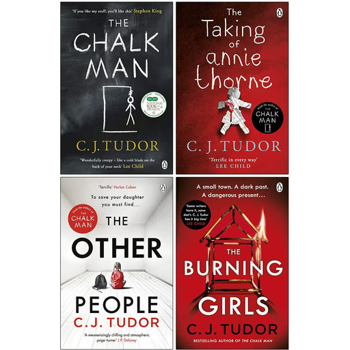 C J Tudor Collection 4 Books Set (The Chalk Man, The Taking of Annie Thorne, The Other People, The Burning Girls) - The Book Bundle