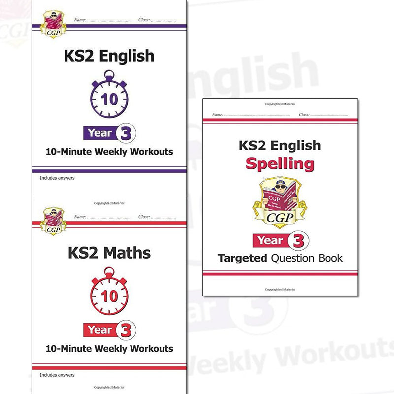 KS2 New Curriculum Year 3 CGP Books Collection 3 Books Set - The Book Bundle