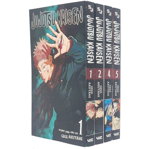 Jujutsu Kaisen Series Vol 1 2 4 5: 4 Books Collection Set By Gege Akutami - The Book Bundle