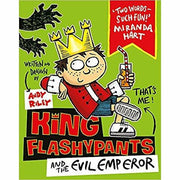 Set of four King Flashypants children's books by Andy Riley, featuring colorful cover illustrations from the Hodder Children's Books collection.