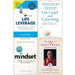 Life Leverage, On Grief And Grieving, Mindset Carol Dweck, The Art of Happiness 10th Anniversary 4 Books Collection Set - The Book Bundle