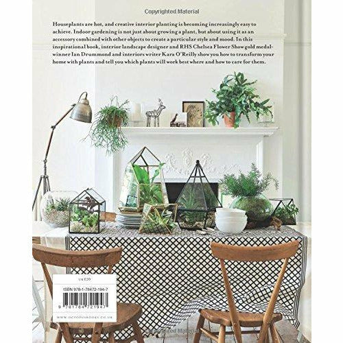 Hardcover book "At Home With Plants" by Ian Drummond and Kara O'Reilly, featuring stylish indoor plant decor tips and inspiration.