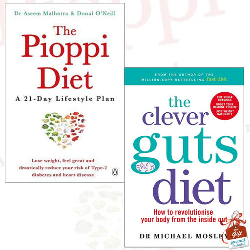 The Pioppi Diet and The Clever Guts Diet 2 Books Collection Set With Gift Journal - The Book Bundle