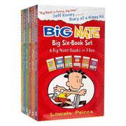 Big Nate series collection by Lincoln Peirce featuring six paperback books in a box set, ideal for young readers.