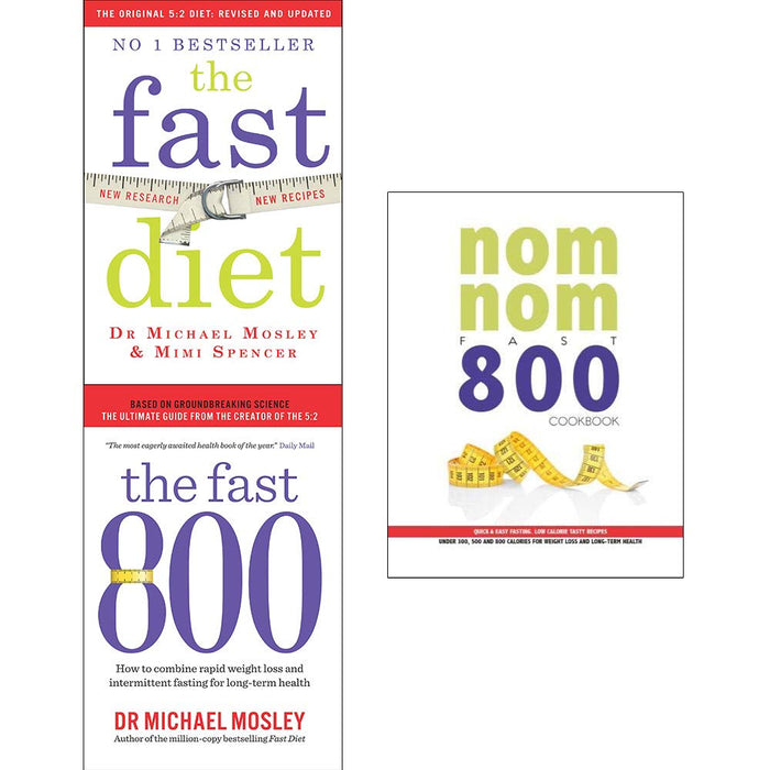 Fast diet, michael mosley 800, nom nom fast 800 cookbook 3 books collection set - The Book Bundle