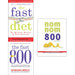 Fast diet, michael mosley 800, nom nom fast 800 cookbook 3 books collection set - The Book Bundle