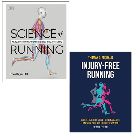 Science of Running By Chris Napier & Injury-Free Running By Tom Michaud 2 Books Collection Set - The Book Bundle
