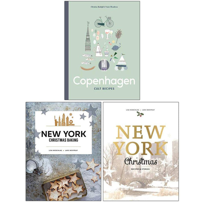 Copenhagen Cult Recipes, New York Christmas Baking, New York Christmas Recipes and Stories 3 Books Collection Set - The Book Bundle