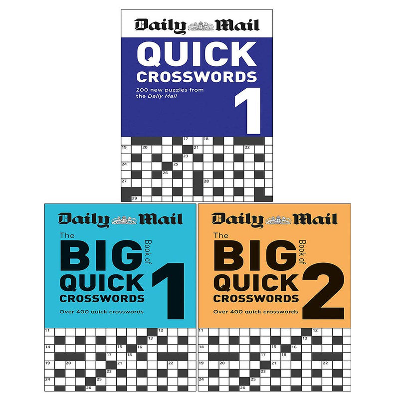 Daily Mail 3 Books Collection Set (Daily Mail Big Book of Quick Crosswords Volume(1-2), Daily Mail Quick Crosswords Volume 1) - The Book Bundle