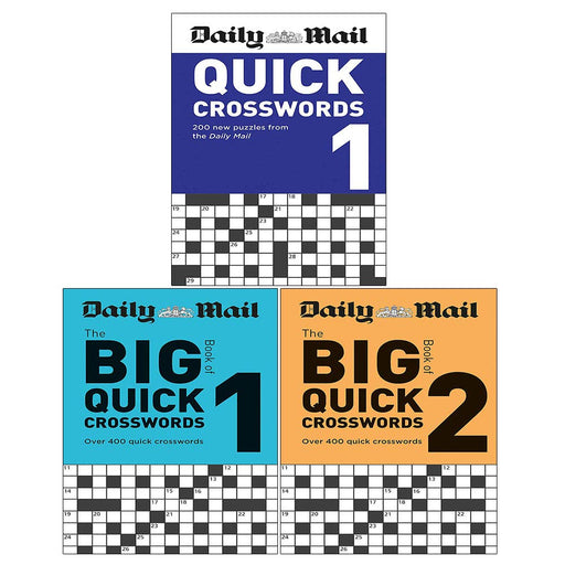 Daily Mail 3 Books Collection Set (Daily Mail Big Book of Quick Crosswords Volume(1-2), Daily Mail Quick Crosswords Volume 1) - The Book Bundle