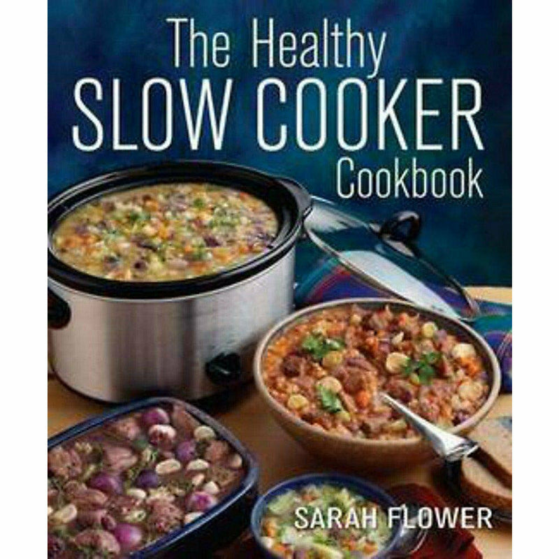 Set of four healthy slow cooker cookbooks by Romy Gill, featuring weight loss recipes and meal ideas in mixed formats.