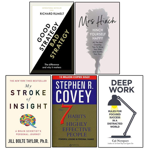 Good Strategy , Hinch Yourself, My Stroke , The 7 Habit,Deep Work 5 Books Collection Set - The Book Bundle