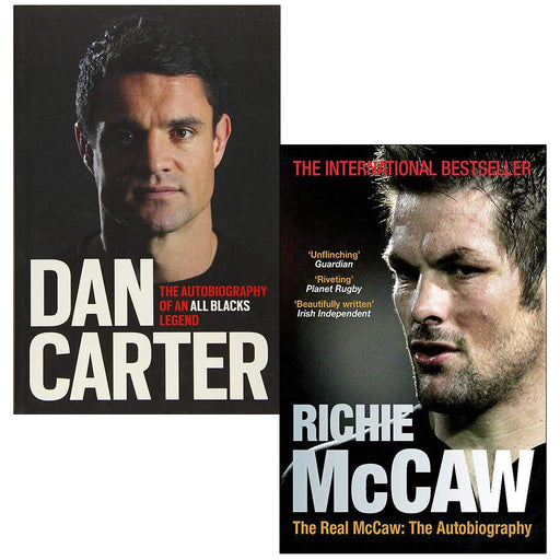 Dan Carter The Autobiography By Dan Carter & The Real McCaw The Autobiography By Richie McCaw 2 Books Collection Set - The Book Bundle