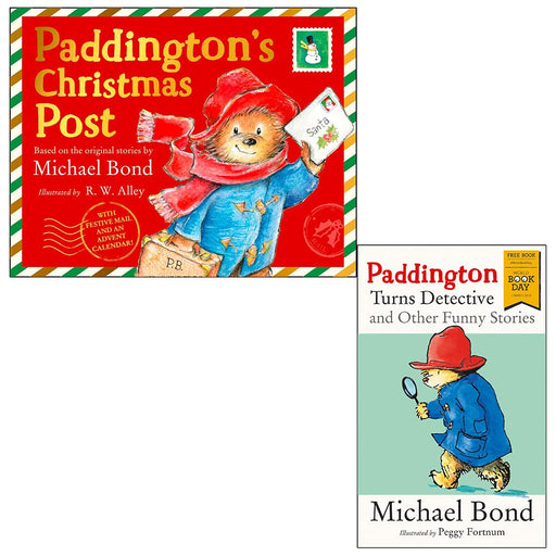 Michael Bond Collection 2 Books Set (Paddington’s Christmas Post[Hardcover] & Paddington Turns Detective and Other Funny Stories) - The Book Bundle