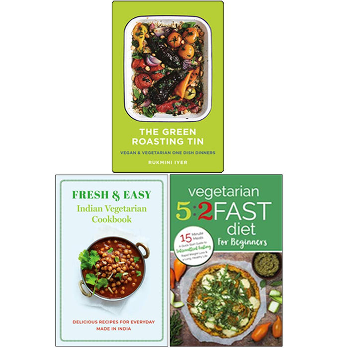 The Green Roasting Tin, Fresh & Easy , Vegetarian 5:2 Fast Diet for Beginners 3 Books Collection Set - The Book Bundle