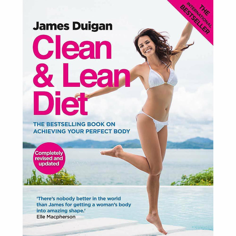 Set of four Clean and Lean Collection books by James Duigan, paperback non-fiction health and wellness guides.