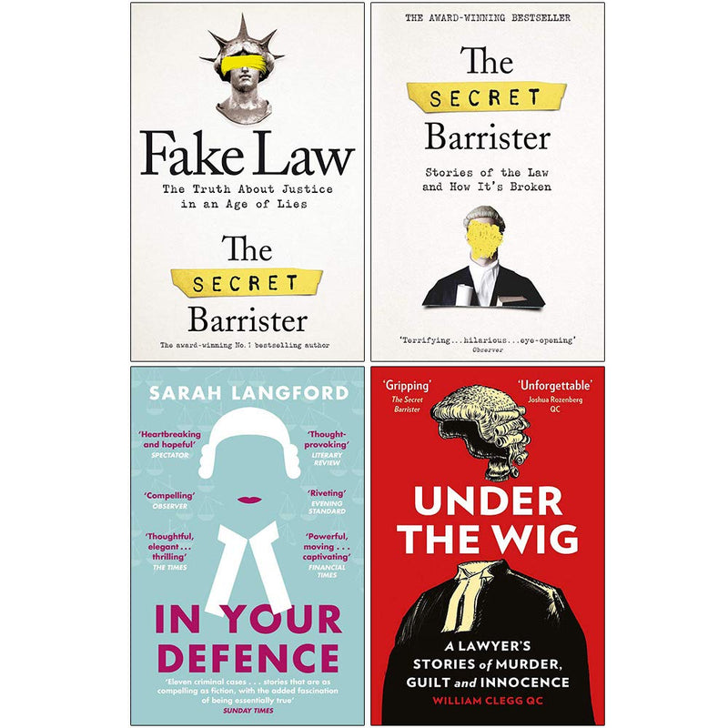 Fake Law, The Secret Barrister, In Your Defence, Under the Wig 4 Books Collection Set - The Book Bundle