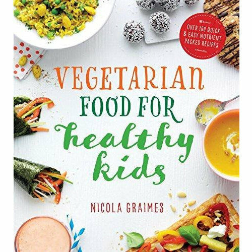 Set of three books on vegetarian and healthy kid recipes, featuring slow cooker diets, by Nicola Graimes and Iota Publishing.