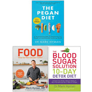 Mark Hyman Collection 3 Books Set The Pegan Diet, Food: What the Heck Should I Cook, The Blood Sugar Solution 10-Day Detox Diet - The Book Bundle