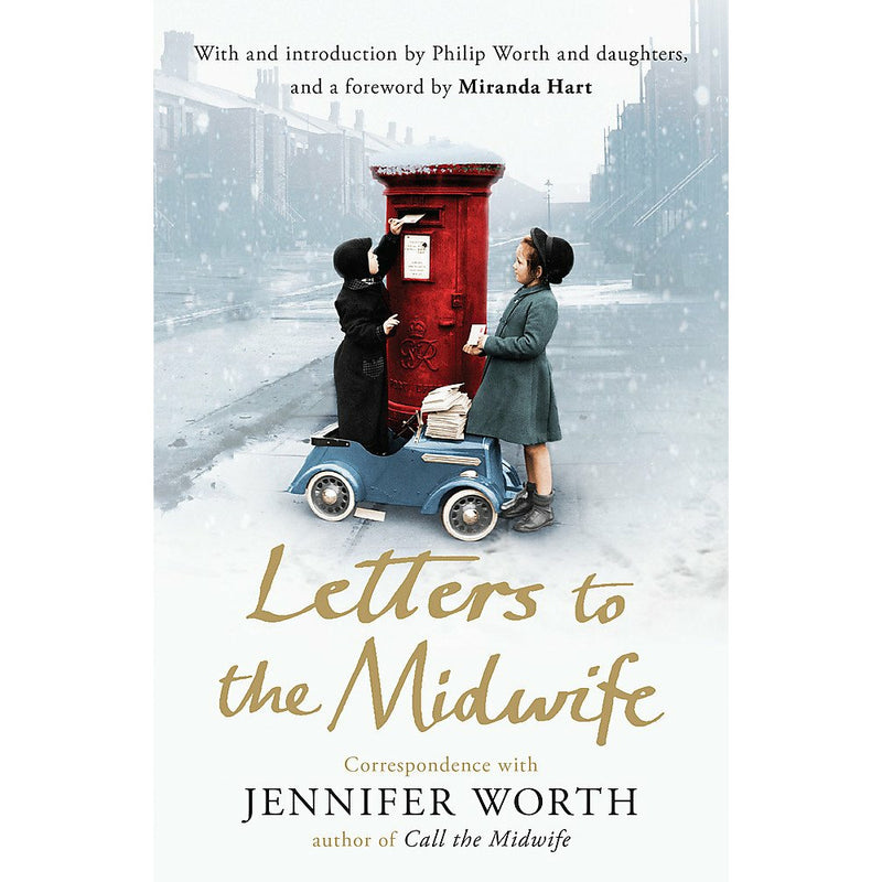 Open letter from Jennifer Worth in "Letters to the Midwife" book, featuring handwritten correspondence with vintage paper.