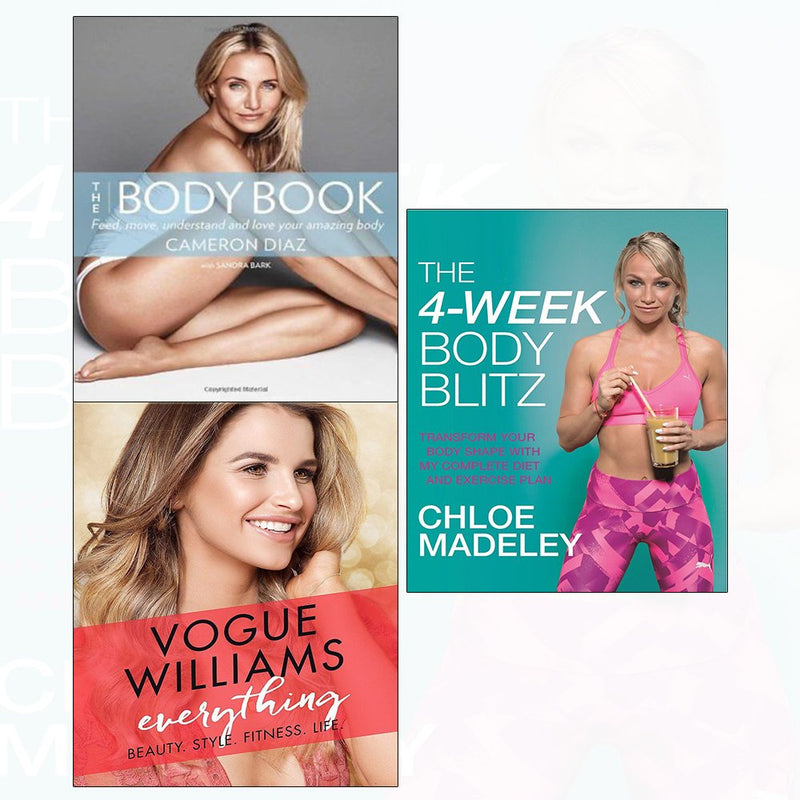 Cameron Diaz's The Body Book 3-book collection set includes non-fiction health and wellness books featuring Vogue Williams and Dr. Anjali Mahto.