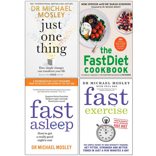 Dr Michael Mosley Collection 4 Books Set (Just One Thing, The FastDiet Cookbook) - The Book Bundle