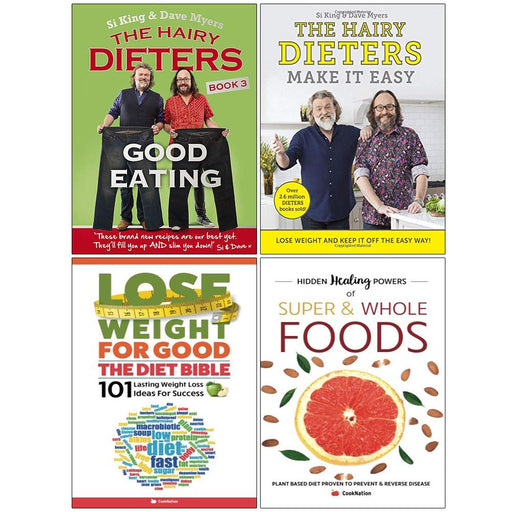 Hairy Dieters Good Eating, Hairy Dieters Make It Easy, Lose Weight for Good Diet Bible, Hidden Healing Powers 4 Books Collection Set - The Book Bundle