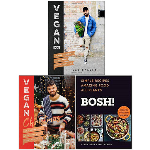 Vegan 100, Vegan Christmas Cookbook, Bosh Simple Recipes 3 Books Collection Set - The Book Bundle