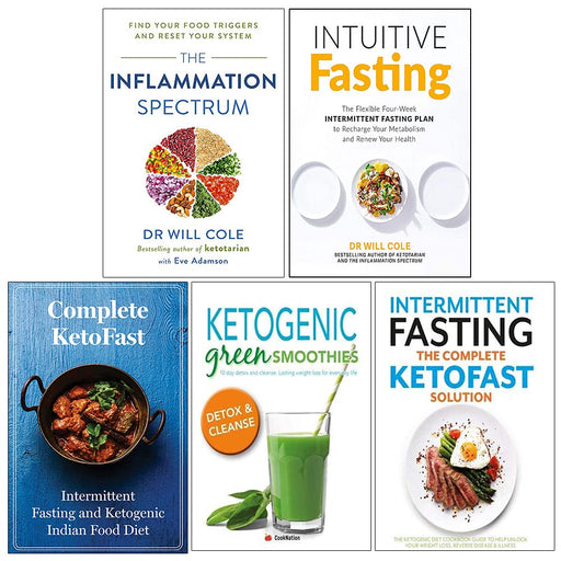 The Inflammation, Intuitive Fasting, Complete ,Ketogenic , The Complete 5 Books Collection Set - The Book Bundle
