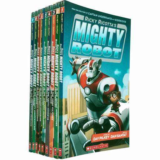 Ricky Ricotta Mighty Robot Collection 9 Books Set By Dav Pilkey (Ricky Ricotta's Mighty Robot) - The Book Bundle