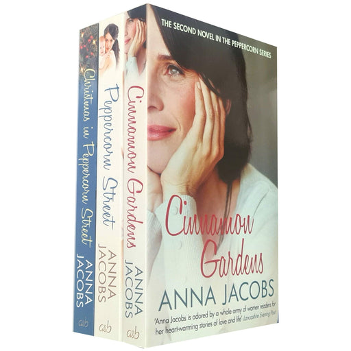 Anna Jacobs Peppercorn Series Collection 3 Books Set (Peppercorn Street, Cinnamon Gardens, Christmas in Peppercorn Street) - The Book Bundle