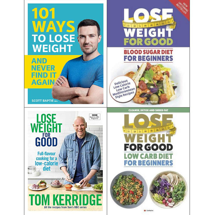 101 ways to lose weight, lose weight for good tom kerridge,, blood sugar diet, low carb diet beginners 4 books collection set - The Book Bundle