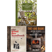 Set of three books from the Woodland Craft series by Ben Law, featuring firewood, logs, and outdoor woodworking tips.