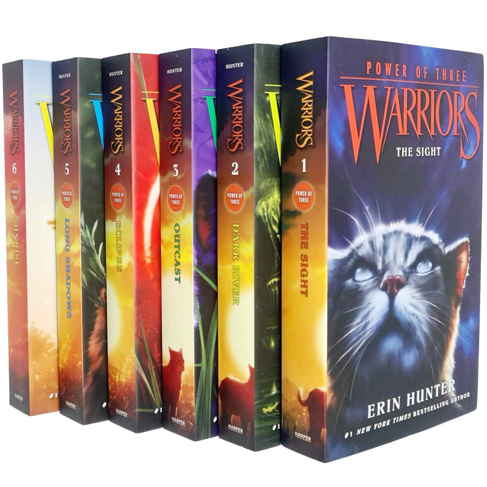 Warriors Cat Power of Three Series Books 1 - 6 Series 3 Collection Set By Erin Hunter - The Book Bundle