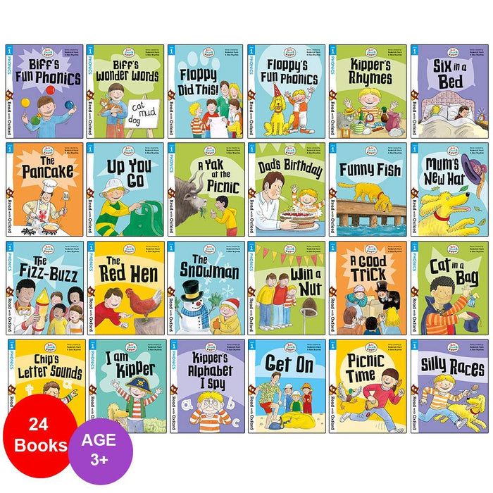 Biff, Chip and Kipper, Level Stage 1, Very First Reading with Oxford 24 Books Collection Set - The Book Bundle