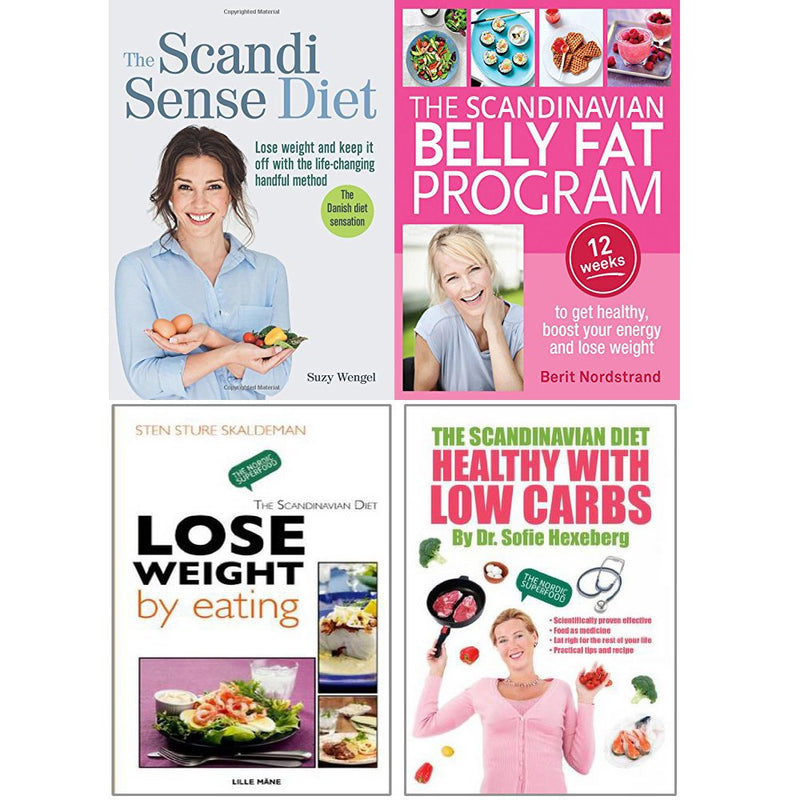Scandi sense diet [flexibound], scandinavian belly fat program, lose weight by eating and scandinavian diet 4 books collection set - The Book Bundle