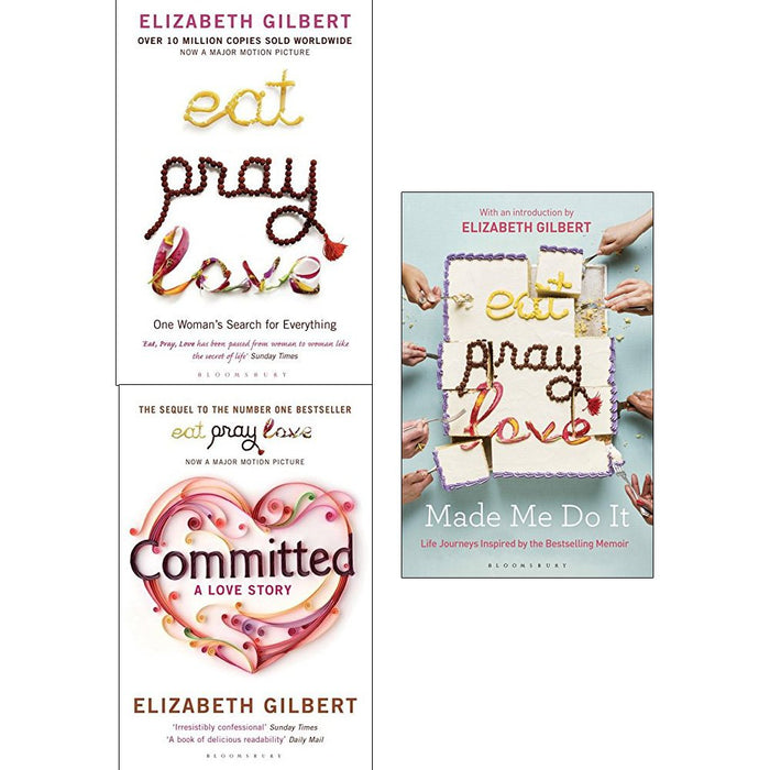Eat pray love, made me do it and committed 3 books collection set by elizabeth gilbert - The Book Bundle