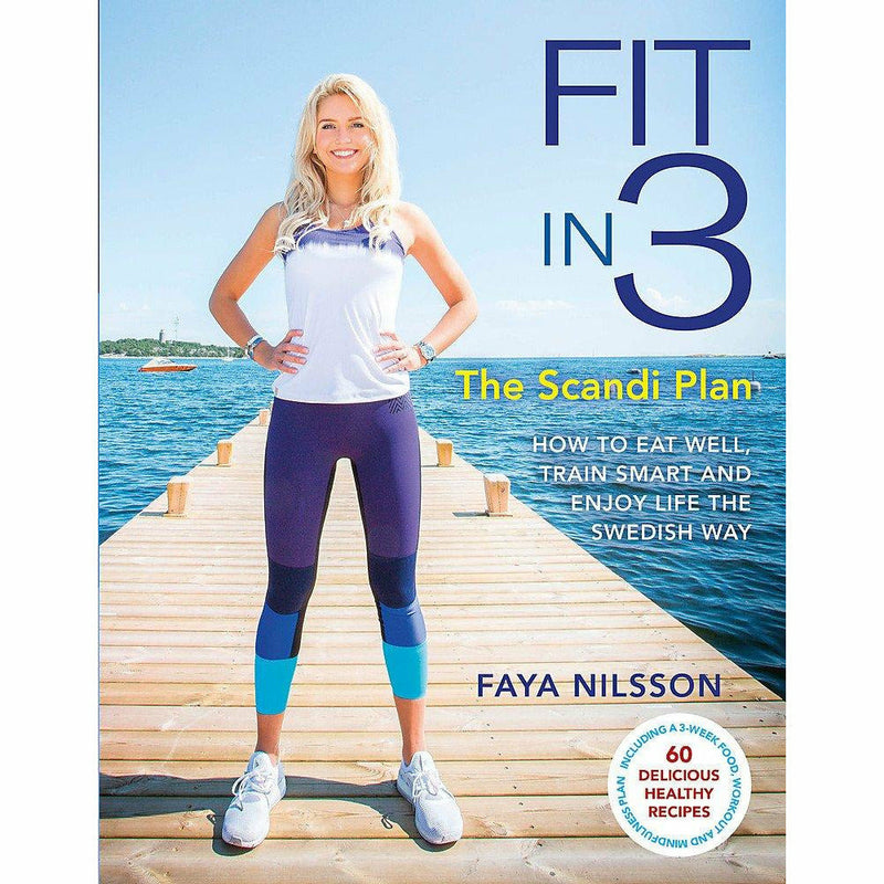 Sphere book cover for "Fit In 3" by Faya Nilsson, featuring a minimalist design with green and white elements.