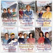 Arrow paperback book set of The Shipyard Girls Series 6 by Nancy Revell, featuring colorful covers and spines.