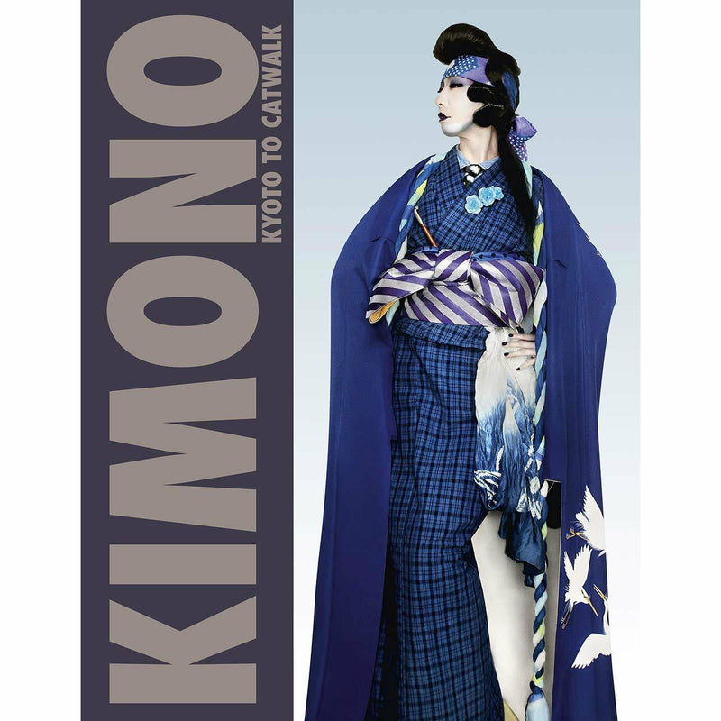 Hardcover of "Kimono: Kyoto to Catwalk" by Anna Jackson, featuring intricate kimono fabric patterns and traditional Japanese designs.