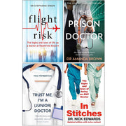 Collection of four non-fiction paperback books by Dr. Stephanie Green, including Flight Risk, The Prison Doctor, and Trust Me I’m a Junior Doctor.