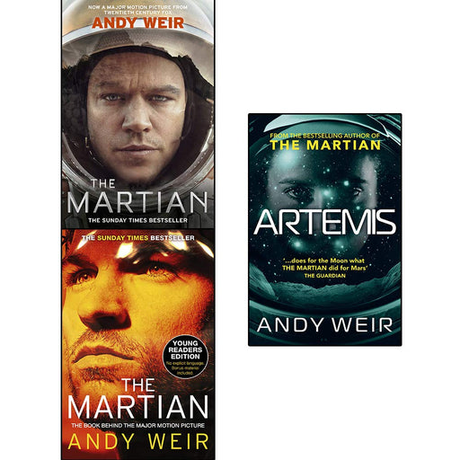 Andy Weir Collection 3 Books Set (The Martian, The Martian Young Readers Edition, Artemis) - The Book Bundle