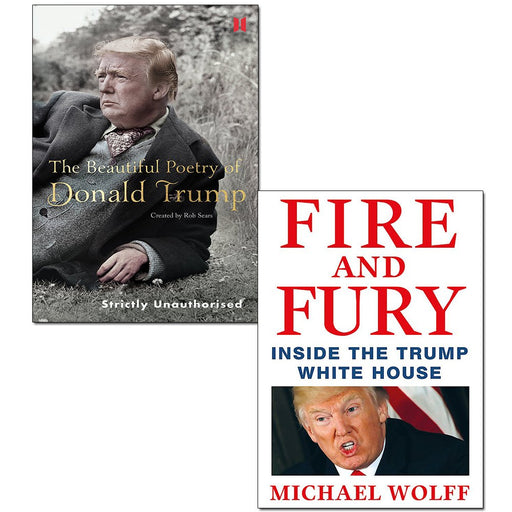 Fire and fury and beautiful poetry of donald trump 2 books collection set - The Book Bundle