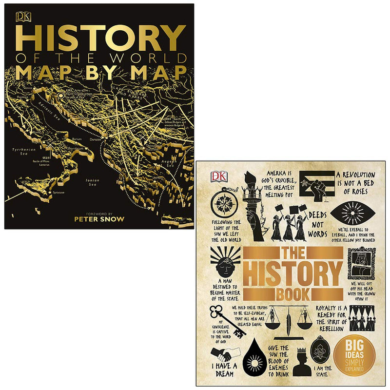 History of the World Map by Map, The History Book Big Ideas Simply Explained 2 Books Collection Set - The Book Bundle