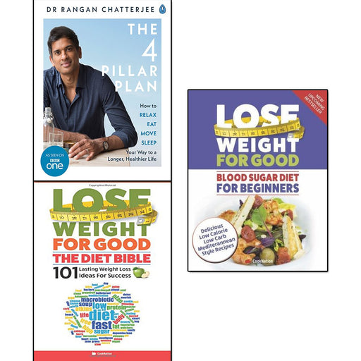 4 pillar plan, lose weight for good the diet bible and blood sugar diet for beginners 3 books collection set - The Book Bundle