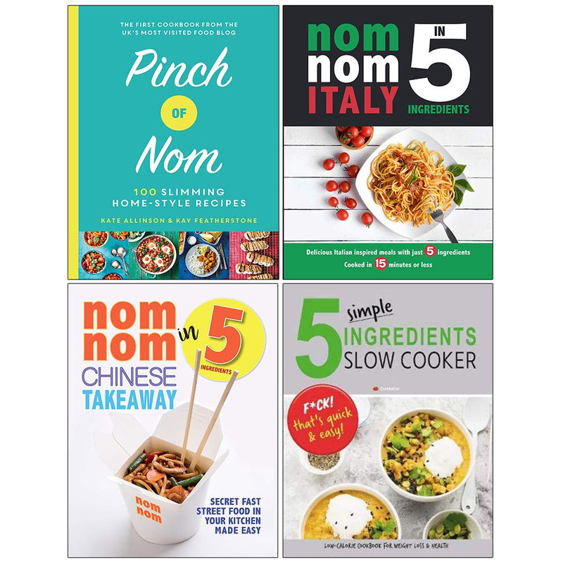 Pinch of Nom, Nom Nom Italy, Nom Nom , 5 Simple  4 Books Collection Set - The Book Bundle