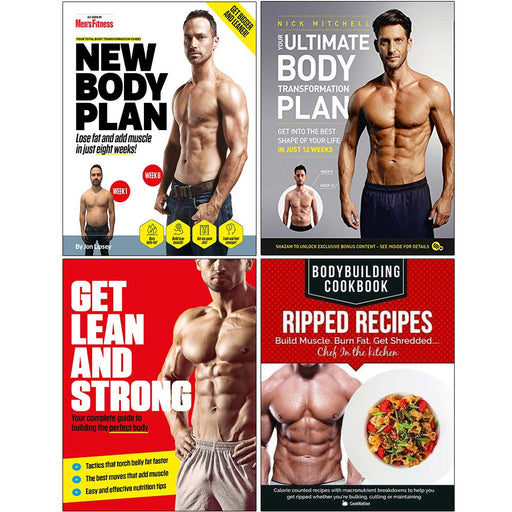 New Body Plan, Your Ultimate Body Transformation Plan, Get Lean And Strong, BodyBuilding Cookbook Ripped Recipes 4 Books Collection Set - The Book Bundle