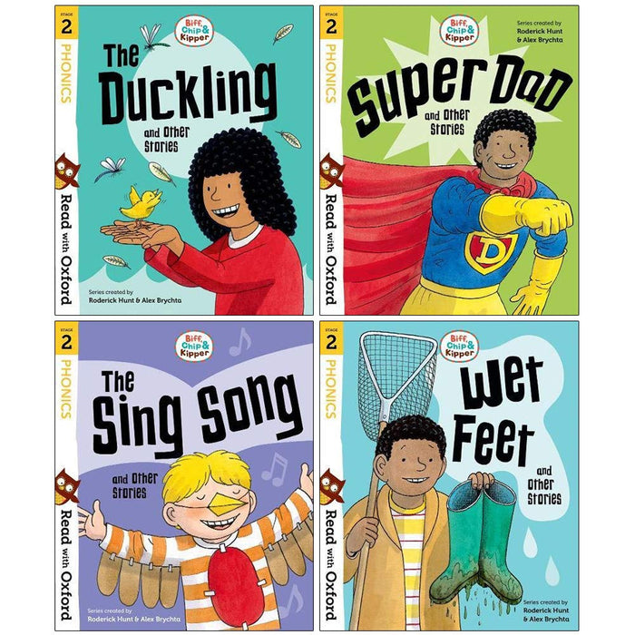 Read With Oxford Stage 2: Biff, Chip And Kipper Collection 4 Books Set - The Book Bundle