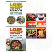Low Carb High Fat Cookbook from The Book Bundle, showing the cover of the diet and weight loss guide in a mixed format set.